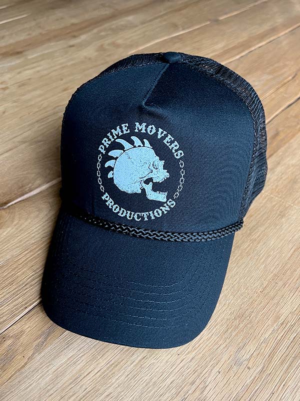 Prime Movers Black Trucker Rope Front Cap